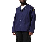 Black Stallion FN9-30C 30" 9oz. Navy FR Cotton Welding Jacket, Large (Medium)