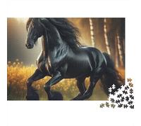 Black Stallion Galloping Puzzles 1000 Pieces for Adults Jigsaw Puzzles for AdultsChef Culinary Kitchen Art 1000 Piece Puzzle Classictional Games Beautiful Decoration Puzzle100% Recvcled Cardboa