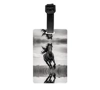 Black Stallion Travel Luggage Tags, Removable Children's School Bags, briefcases, Sports Bag Tags, Golf Bag Privacy Labels