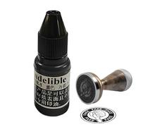 Black Stamp Ink - Golf Seal Waterproof Non-Color Quick-Drying Oil Printing Seal Ink - Stamp for Pads, Self Inking Stamps, Wood Fabric Stamps, Black, Red