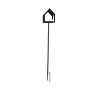 Black Standalone Metal Bird Table, 1.3m Tall Homescapes Black One Size