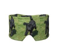 Black Standard Poodle, Full Eye Covers Light Blocking Eye Mask Sleep Eye and Ear Muffs