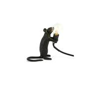 (Black-Standing-UK) Mouse Table Lamp Light Bedside Resin Rat Lamp Home Office Desk Party Gift Decor