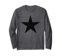 Black Star Five Pointed Star Long Sleeve T-Shirt