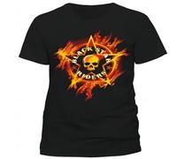 Black Star Riders Flames Mens Black T Shirt Black Star Riders Tee