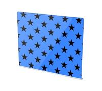 Black Stars Blue Print Acrylic Cutting Board with Counter Lip Non Slip Clear Cutting Board for Kitchen Countertops Protector, Large Size 16”×13”