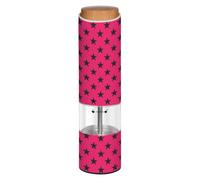 Black Stars Fuchsia Salt and Pepper Grinder Electric Spice Grinder