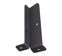 Black Steel Fence Post Holder Bolt Down Fixing(4 Pieces) | Adjustable slotted design, fits 1.5 to 4 inch posts, for versatile alignment, easy retrofitting, secure hold