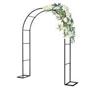 Black Steel Garden Arch Trellis for Outdoor & Indoor Use 1.4m x 2.3m Wedding Arbor Perfect for Climbing Plants Flower Arches Yard & Garden Decor