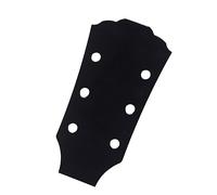 Black Steel Guitar Headstock Template 1.25mm for Ukulele Luthier | Metal Replacement Piece, Easy to Cut, Tl Electric Fit, Neck Pattern, GQ991 Reference, Workshop Use, Tracing Layout