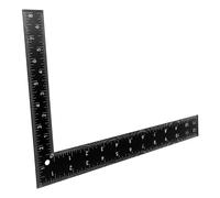 Black Steel L Square Ruler for Measuring Angles and Edge Alignment | Sturdy Layout Tool for Carpentry Shop and Architecture, Clean Lines for Wood Boards and Drywall Panels