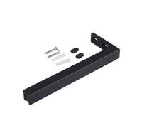 Black Steel s Support Bracket for ss Shower Door 9.4in Arm with Screw Cap s Panel Holder