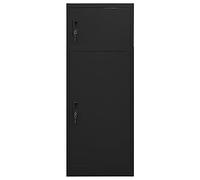 Black Steel Saddle Cabinet 53 x 53 x 140 cm Freestanding with Lockable Doors and Height-Adjustable Saddle Holder for Equestrian Equipment and Horse Accessories in the Stable and the Chamber