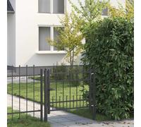 vidaXL Fence Gate HORST 100 x 75 cm Metal Black Lockable