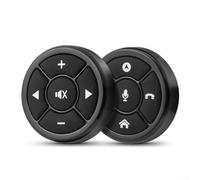 Black Steering Wheel Button for Android for Voice Assistant Black | Control music, volume, calls; keep hands on wheel; enhances driving safety; compatible with Android