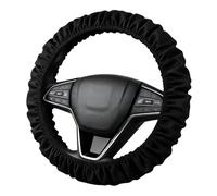 Black Steering Wheel Cover Soft PVC Material, Anti-Slip Breathable Car Steering Wheel Protector Cover Universal Fit 36-38cm, Scratch Protection for Car Enthusiasts Interior Accessory