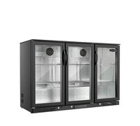 Black Sterling Pro Green 3 Door Hinged Bottle Cooler 274 x 330ml Bottles (Each)
