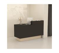 Black Stone Computer Desk - Office Reception Counter & Receptionist Table for Clothing Stores Beauty Salons Flower Shops - 90CM Left Orientation