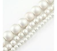Black Stone Round Loose Spacer Beads for DIY Jewelry Making Bracelet Accessories 2 3 4 6 8 10 12mm-Matte Silver_a-3mm About 120pcs