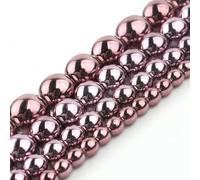 Black Stone Round Loose Spacer Beads for DIY Jewelry Making Bracelet Accessories 2 3 4 6 8 10 12mm-Pink_a-4mm About 91piecess