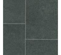 Black Stone Tile Effect 2.0mm Vinyl Flooring Sheet-2mX2m Vinyl Flooring UK Black One Size