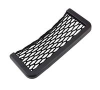 Black Storage Network Mesh Bag, Car Trunk String Bag Storage Net Pocket, Nylon Elastic Nets Sticky Bag Holder Organizer for Phones,Charge, Cigarettes, 20 × 8.5cm