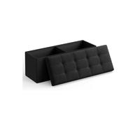 Black Storage Ottoman 120L, Light Black