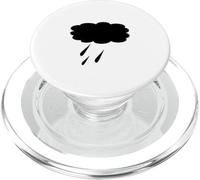 Black Storm Cloud Rain PopSockets PopGrip for MagSafe
