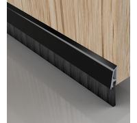 Black Stormguard Draught Excluder Premium Door Brush Seal Concealed Fixings914mm