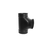 Black Stove Clean Out Tee Joint, 24-Ga., 6-In. -BM0083