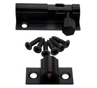 Black Straight Door Bolt 75mm Barrel Slide Latch with Screws Pack of 1 | Surface-mounted tower bolt for cupboards, bathroom doors, cabinets, sheds and lightweight internal gates.