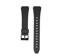 Black Strap Compatible With Casio F-201W F-201WA DB-36 WS-300 Men Women Replacement Matte Resin Rubber Watch Band Bracelet Accessories 18mm