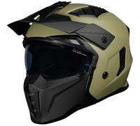 Black Street Fighter Open Face Motorcycle Helmet L Matt Army Green