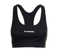 Black Stretch Fabric Logo Top - female - Jil Sander - Sports Bras - Black - S - Sport S