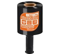 Black Stretch Film Shrink Wrap for Moving Supplies (5inch, 1 Pack) x 1000ft, Industrial Strength Plastic Wrap Stretch Roll for Pallet Wrapping Shipping Moving Boxes Storage Furniture with Handles