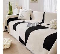 Black Stretch Sofa Cover Multifunctional Couch Throw Blanket Decorative Slipcover for Sofa 180x420cm Modern Home Decor Furniture Protector Easy Care