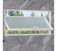 Black Striped Aluminum Vent Window with 360° Lock Customizable for Chicken Coops Bathrooms and Basements Secure Easy to Install (WhiteB W60)