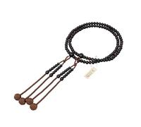 京都あさひ屋 Black Striped Ebony Wood Shingon sect Men's Juzu Prayer beads for Men&Buddhist Meditation Asian Rosary Made in Kyoto Chakra Mala beads for Men JUA162