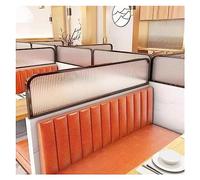 Black Striped Glass Divider 50x100cm - Stylish Semi-Privacy Partition for Dining Areas Restaurants Bars & Cafes Perfect Low Desk Grille for Enhanced Space Management