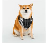 Black Striped Guitar Pet Scarf Stylish Triangle Bid Scarf Bandana Pet Accessory,Washable Pet Kerchief for Girl Boy Dogs or Cats Small