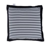 (Black) Striped Seat Pad for Dining and Garden Chairs