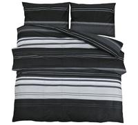 (black stripes, 260 x 220 cm + 50 x 75 cm/ 2 pcs) vidaXL 1/2x Duvet Cover Set Cotton Duvet Slipcover Sheet Multi Colours/Sizes