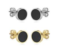 Black Stud Earrings for Men Surgical Steel Earrings Skull Cross Smile Star Stud Earrings Flat Back Stud Earrings Mens Earrings Stud