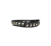 Black Studded Punk Choker Silver Pyramid Goth Rock 80s Fancy Dress Accessory