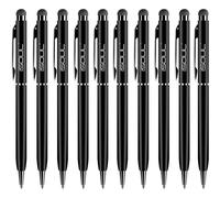 (Black) Stylus Touch Pen Screens, Pack of 10, Stylus for Apple iPad, iPhone, Samsung Galaxy, Oneplus, Pixel, Mobile Phones & Tablets Silver, Black, Multi