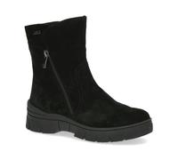 Black Suede Closed Booties- female- Caprice- Ankle Boots- Black- 8 UK- Shoes 8 UK