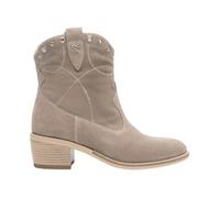 Black suede cowboy boot- female- Nerogiardini- Cowboy & Biker Boots- Beige- 3 UK- Shoes 3 UK