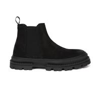 Black Suede Flat Shoes Elastic Closure - male - Giuliano Galiano - Chelsea Boots - Black - 11 UK - Shoes 11 UK