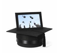 Black Suede Graduation Hat/Box style 4" x 6" Frame