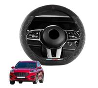 Black Suede Steering Wheel Cover for Kuga/Escape 2020-2023 D-Shape Non-Slip Leather with Silicone Inner Ring Breathable Car Interior Accessories,G